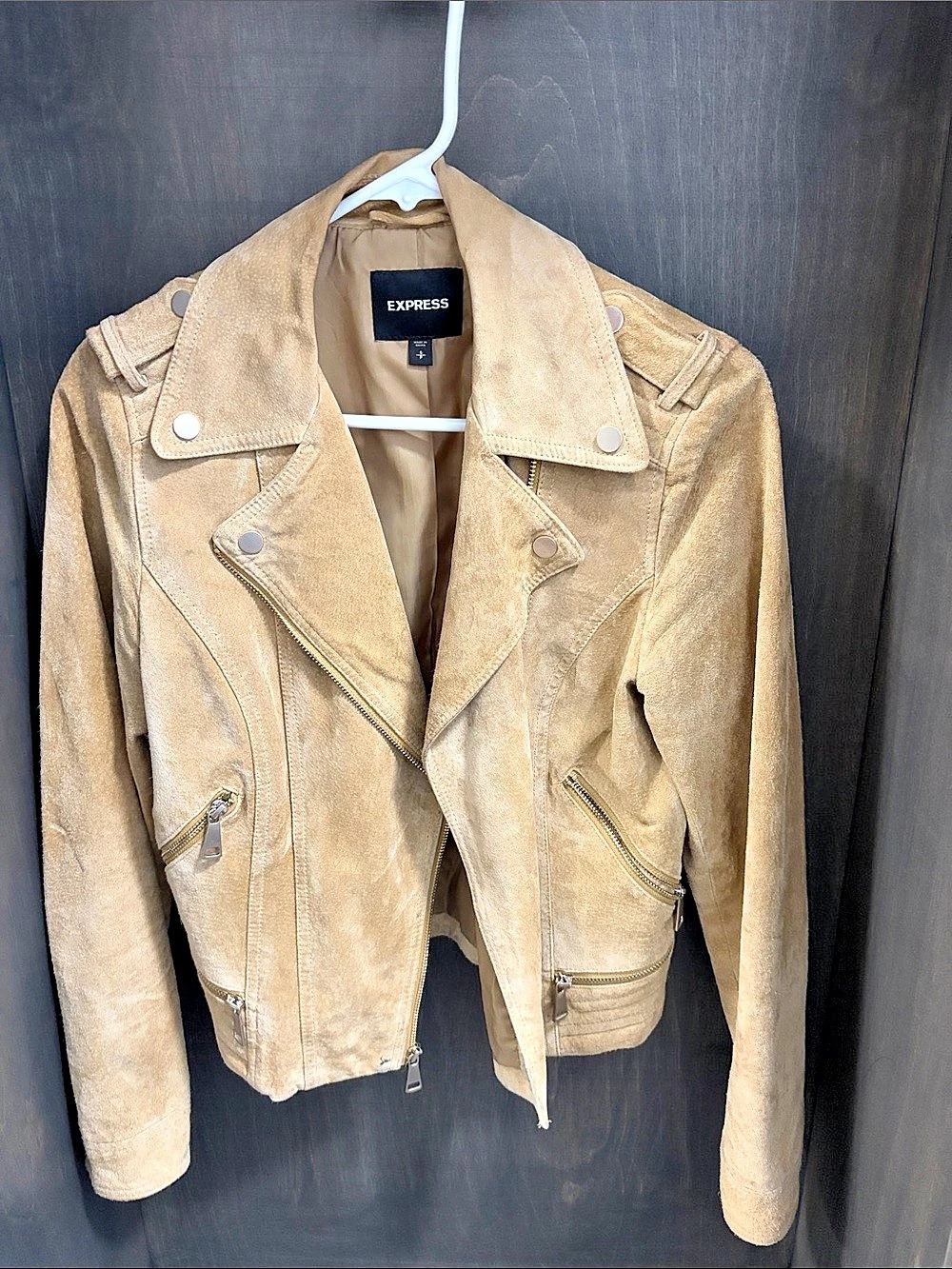 Express Women'Small Suede Moto Jacket Size Small